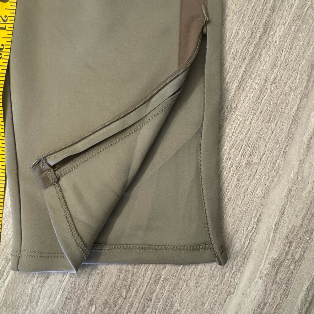 Zara Women’s Jogger Pants in Light Olive with Dark olive Side Racing Stripe - Picture 10 of 11